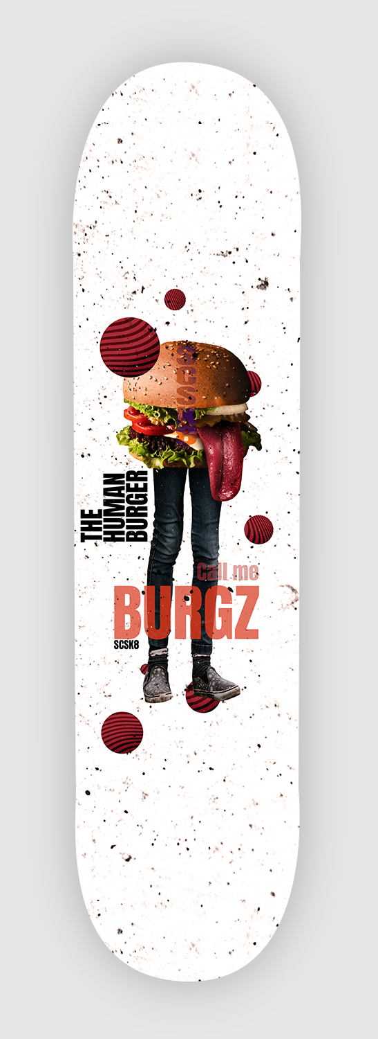 SCSK8 Hunger Burgz 7.75″ Skateboards (Deck Only)