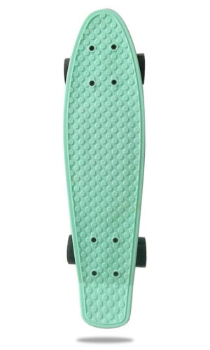 SCSK8 Plastic Skateboard 22.5x6in Aqua Blue
